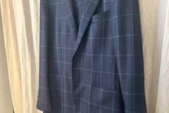 Selling with online payment: 38R Windowpane Blue Havana Patch Wool by VBC