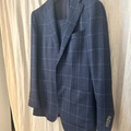 Selling with online payment: 38R Windowpane Blue Havana Patch Wool by VBC