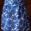 Vente: JUPE BLEU ET BLANCHE TAILLE 36