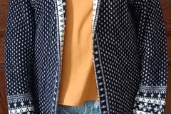 Vente: VESTE NOIRE ET CREME - TAILLE L