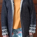 Vente: VESTE NOIRE ET CREME - TAILLE L