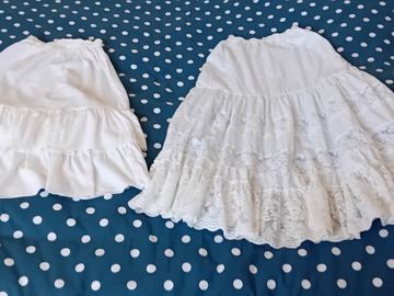 Vente: Jupe blanche et jupon blanc - Taille unique