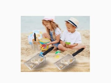 Bulk Lots: 10pk Kids Shark Teeth Shells w/ Mesh Bag Metal Shovel Play Set