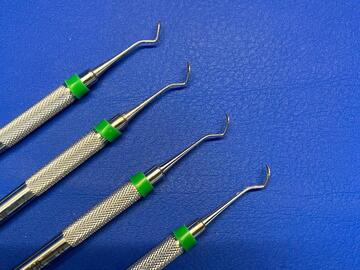 Gebruikte apparatuur: Mr Dental | Dentor Explorer Set 4-delig geel | tandarts
