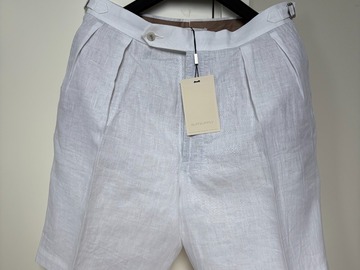 Selling with online payment: [EU][NO US TAX] NWT Suitsupply white linen shorts, size w32