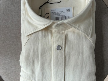 Selling with online payment: [EU][NO US TAX] NWT Suitsupply cream western shirt, 15.5/15.75