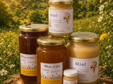 Les miels :   Miels toutes fleurs - printemps ou été