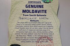 Selling: Moldavite Piece (1 - 1.5g) with Certificate (Outside UK)