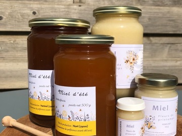 Les miels :   Miels toutes fleurs - printemps ou été