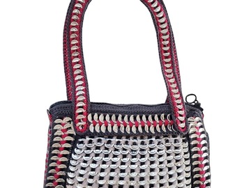 Vente au détail: SAC CAPSULES "GINA" Beige/Noir/Cerise