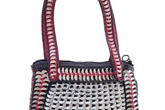 Vente au détail: SAC CAPSULES "GINA" Beige/Noir/Cerise