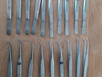Gebruikte apparatuur: AESCULAP PINCET BD527R, 19 stuks