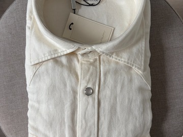 Selling with online payment: [EU][NO US TAX] NWT Suitsupply cream western shirt, size 16/16.5