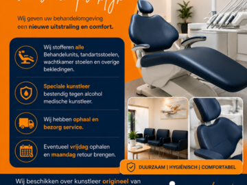 Nieuwe apparatuur: Mr Dental l Stofferen l Behandelunits l Bekleden