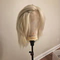 Selling with online payment: Crimped Blonde Lacefront Wig