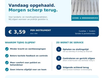 Service aanbod: 3,59€/st Slijpservice Antwerpen Waasland 