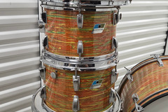 Selling with online payment:  1970's Ludwig Citrus Mod drum Set - 5 Piece RE WRAPPED