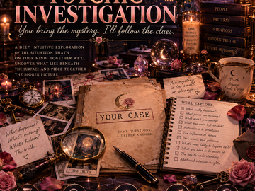 Selling: PSYCHIC INVESTIGATION- A DEEP READING ON LIFE, LOVE AND MORE