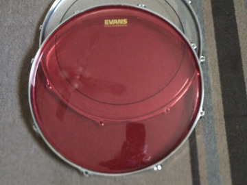 VIP Member: 18" Evans/ Remo Hydraulic/Pinestripe Heads w. Chrome Hoops