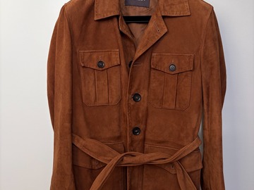 Selling with online payment: [EU][NO US TAX] LNWOT Oscar Jacobson suede safari jacket, 36R