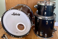 Selling with online payment: Ludwig Classic Maple Black Galaxy Hybrid Sparkle Fab Kit