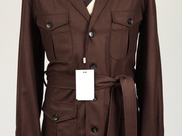 Selling with online payment: [EU][NO US TAX] NWT Suitsupply chocolate brown safari jacket, 36R