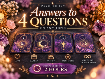 Selling: 4 Question Psychic Reading - Any Topic ✨