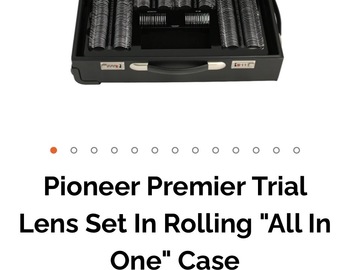 Selling with online payment: Pioneer Premier Trial Lens Set with Rolling case