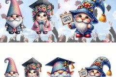 Bulk Lots: 150pcs Acrylic Flat Gnome Ornament for Cars