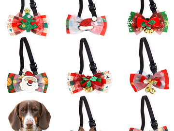 Bulk Lots: 53pcs Christmas Pet Bow Tie Cartoon Cat Dog Collar Santa Claus