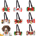 Bulk Lots: 53pcs Christmas Pet Bow Tie Cartoon Cat Dog Collar Santa Claus