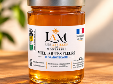 Les miels : Miel de Montreuil – récolté aux Murs à pêches