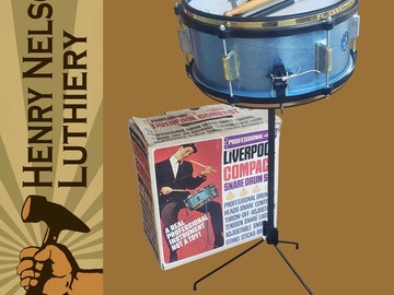 Selling with online payment: Beatlemania Remco Liverpool Compact Snare Drum Kit 1966