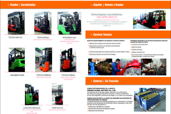 AUTOELEVADOR EN ALQUILER Y VENTA