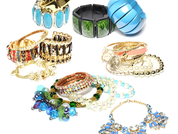Comprar ahora: (474) Wholesale Mixed Rhinestone Alloy Bracelets Cuff Bangle