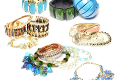 Liquidation/Wholesale Lot: (474) Wholesale Mixed Rhinestone Alloy Bracelets Cuff Bangle
