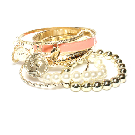 (474) Wholesale Mixed Rhinestone Alloy Bracelets Cuff Bangle
