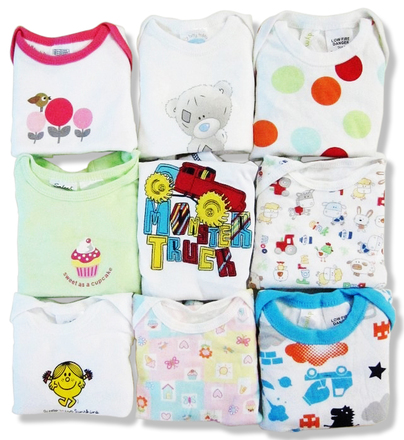 (72) Newborn Infant Baby Wholesale Bodysuit Onesie Clothing