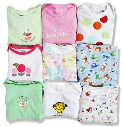 (72) Newborn Infant Baby Wholesale Bodysuit Onesie Clothing