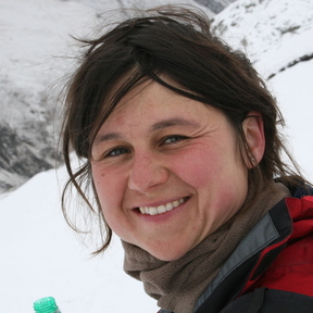 Trekking accompanist in the Caucasus